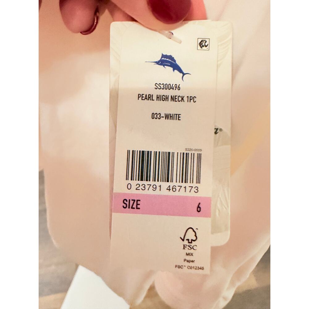 Tommy Bahama White One Piece Swimsuit Size 6 NWT - Picture 4 of 6